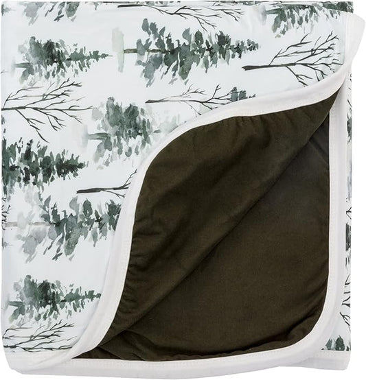 Pobibaby Soft Neutral Baby Blanket - Comfortable Premium Cotton Toddler Quilt, Ideal for Boys and Girls - Perfect Baby Boy, Baby Girl Toddler Blanket - Warm, Soft Baby Blankets (Magical Woods)