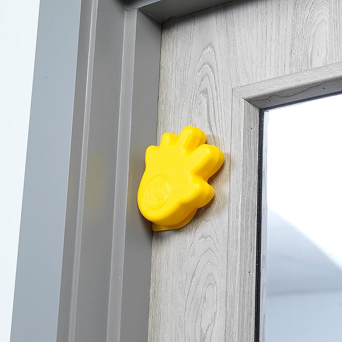 Happy Hands Anti Slam Child Door Safety Finger Trap Stoppers - 2 Pack … (Yellow)