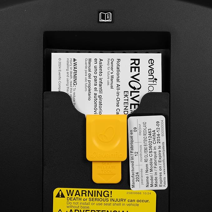 Evenflo Gold Revolve360 Extend All-in-One Rotational Car Seat with SensorSafe (Moonstone Gray)