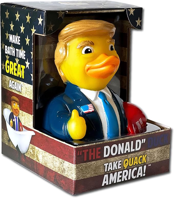 CelebriDucks - The Donald Trump Duck - Take Quack America - Floating Rubber Ducks - Collectible Bath Toy Gift for Kids & Adults of All Ages