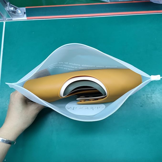 Moonkie Silicone Bibs Set Of 3, BPA Free Soft Adjustable Fit Waterproof Feeding Bibs for Babies and Toddlers(Cream/Buck/Olive Green)