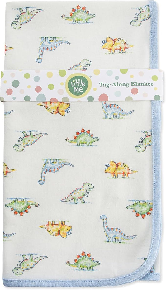 Little Me Blankets for Baby Boys' Dinomite Dinosaurs Swaddling Receiving Blanket, 30 x 27 Inches