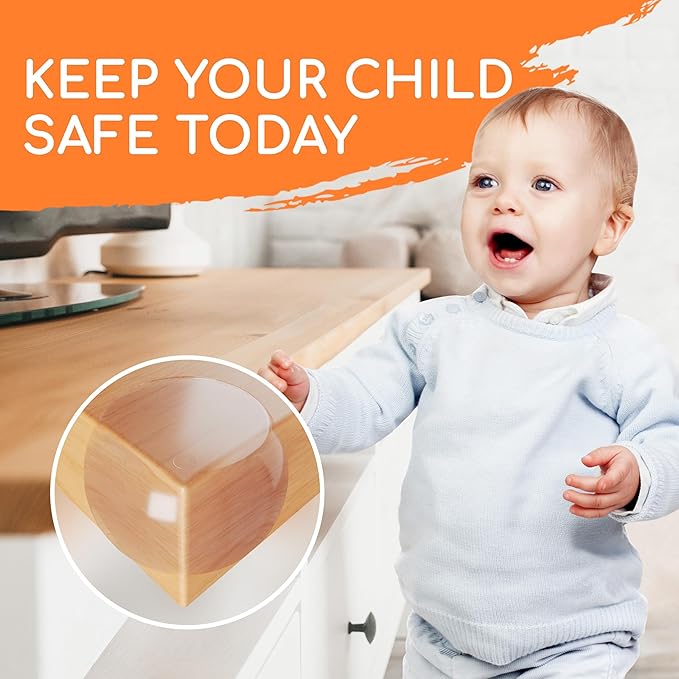 GLUIT Corner Protector Baby – Table Edge Protectors and Safety Covers for Kids, Clear Child Proof Corner Guards for Furniture, Cabinets, Coffee Tables, and Sharp Corners (22 Pack)