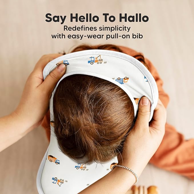 8-Pack Baby Bibs for Boys, Girls - Pullover Bibs for Drooling Teething Baby Girl & Boy Toddler, Newborn, Soft & Absorbent, Cute Colors, Large Torso Coverage Keep Infant Clean & Dry (Builders)