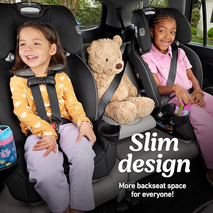 Graco Slimfit 3 in 1 Convertible Car Seat | Slim & Comfy Design Saves Space in Your Back Seat, Darcie