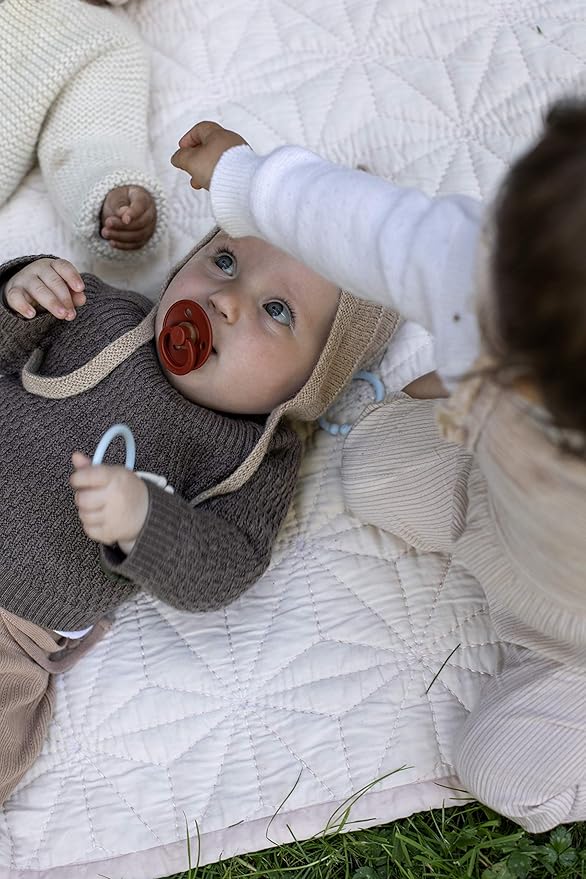 BIBS Pacifiers Colour Collection | Natural Rubber Baby Pacifier | Set of 2 BPA-Free Soothers | Made in Denmark | 18+ Months (Pack of 2) | Baby Blue/Iron