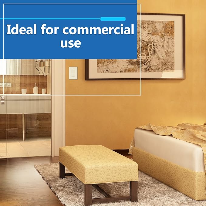 LIDER Matte Finish Decorator Switch Cover, Screwless Wall Plate, Mid-Size 1-Gang 4.88" x 3.11", Unbreakable Polycarbonate Thermoplastic, UL Listed, LSWP-31M-LA10P, Light Almond, 10 pack