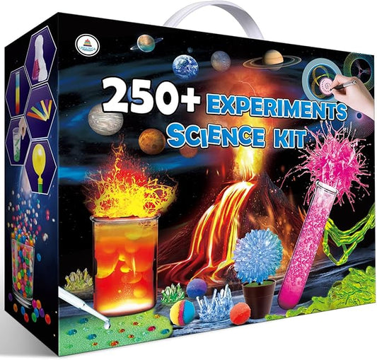 UNGLINGA 250+ Science Experiments Kits for Kids, Boys Girls Toys Birthday Gifts Ideas, Chemistry Set, S.T.E.M Educational Project, Volcano Scientist Kit