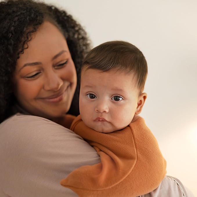 SleepingBaby Zipadee-Zip Transition Swaddle - Cozy Fleece Wearable Blanket with Two-Way Zipper for Baby Sleep - Spice, Medium (6-12 Month)