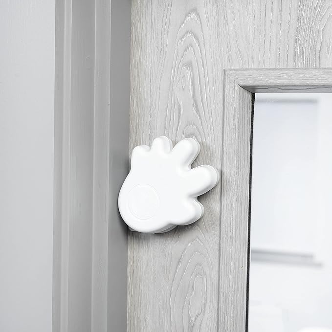 Happy Hands Anti Slam Child Door Safety Finger Trap Stoppers - 2 Pack … (White)