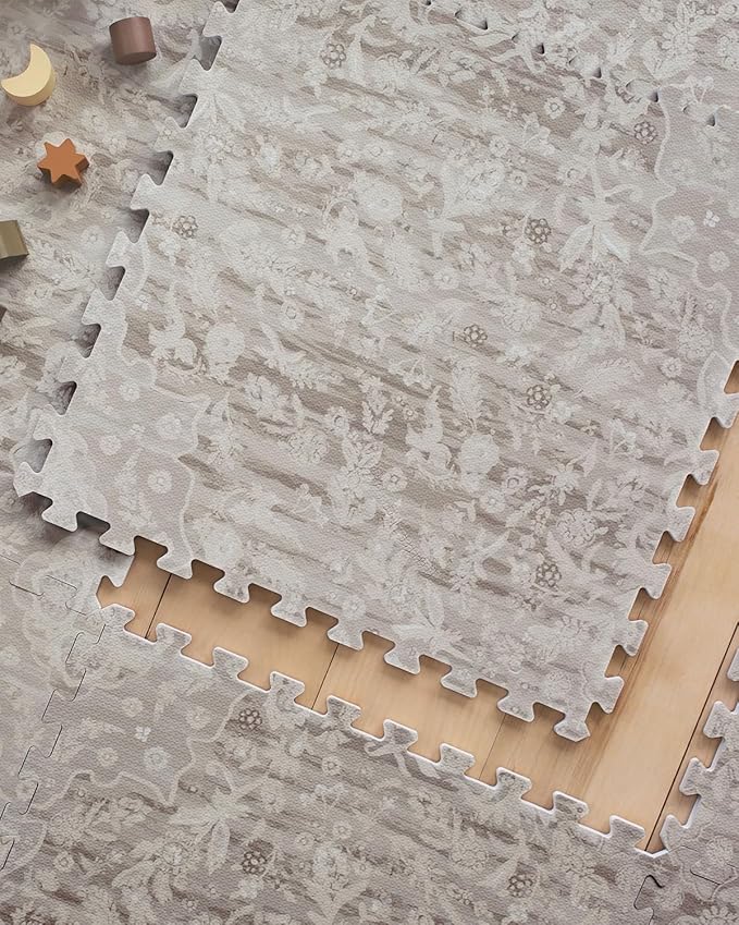 House of Noa Baby Play Mat – 4x8 Emile Grey – Set of 8 Tiles – Cushioned EVA Foam Play Mat for Floor, Soft Interlocking Baby Crawling Mats for Hard Floors