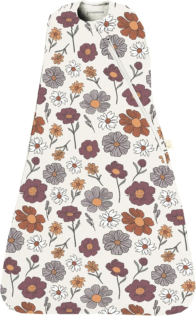 GUNAMUNA Swaddle Wrap for Newborns – Arms In or Out, Easy Diaper Changes with WONDERZiP, Soft Sleep Sack, 2.5 TOG