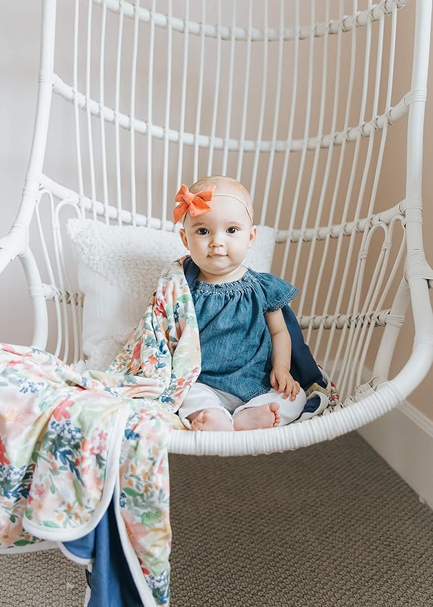 Copper Pearl Three-Layer Baby Blanket: Soft Baby Quilts for Boys and Girls | Breathable, Cozy, Toddler Blanket | Baby Quilt for Newborns | 46x46 Premium Polyester/Rayon | Lark