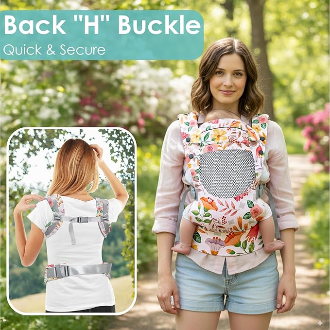 Infant Baby Front Carrier, Toddler Body Carrier, 7-66 Lbs Ergonomic Design, Lumbar Support, Lightweight Baby Chest Carriers (3-36 Months)