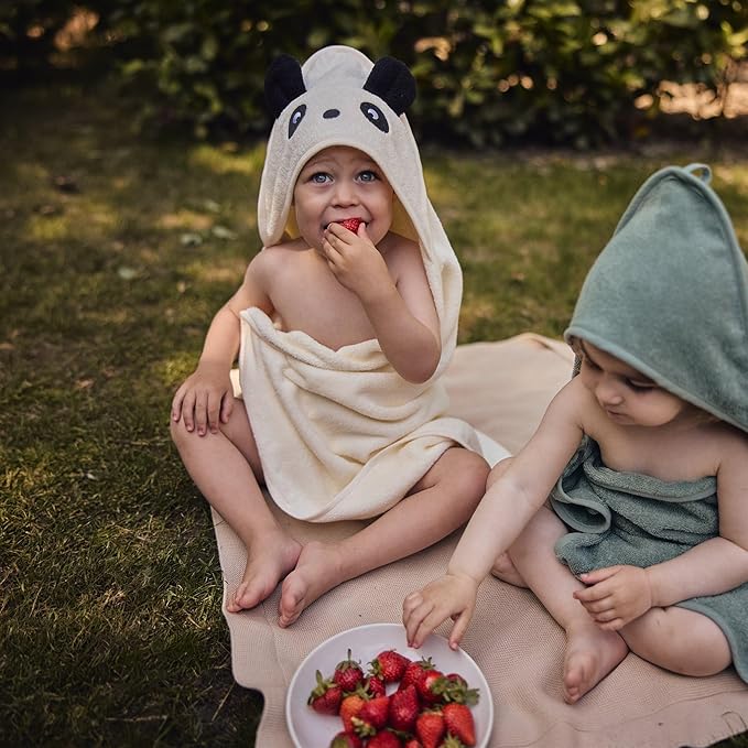 Baby Hooded Towel – Organic Cotton Baby Bath Towels – Baby Towels, Baby Bath Towels for Baby Boy, Baby Girl, 32" x 32" Super-Soft and Absorbent Baby Towels for Newborn (Panda)