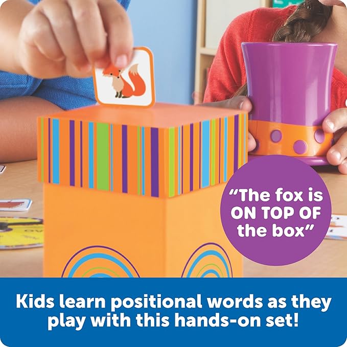 Learning Resources Fox in The Box Position Word Activity Set - Kids Board Spelling Educational Games, Vocabulary Reading Practice, Phonics Awareness, Montessori Language, Gifts for Boys and Girls