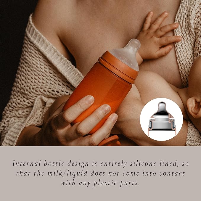 Suavinex Color Essence SX PRO Physiological Soft Flexible Silicone Baby Bottle, Anti Colic Baby Bottles, Supports Breast Feeding Babies, Made in Spain, Medium Flow, 8oz, Jungle Green