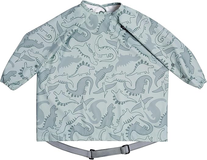 BIBaDO - Long Sleeve Baby Bibs - Babies & Toddlers 6-36 Months - Coverall Baby Led Weaning Bib - Easy Wipe, Soft & Waterproof