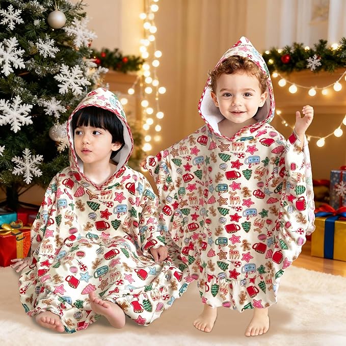 VOOVA & MOVAS Baby Hooded Towel Poncho with Ruffle Trim | Soft 100% Cotton | Absorbent Thick Towel for Bath, Swim, Beach & Winter | Cozy, Gingersnap