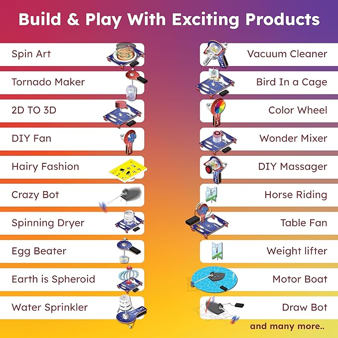 Butterfly EduFields STEM Kit for Kids Ages 8-10-13 | Build 20+ Motor Machines & DIY Engineering Projects | Educational Science Kit for Boys & Girls | Fun STEM Toys for Ages 8-10 | Robotics Learning