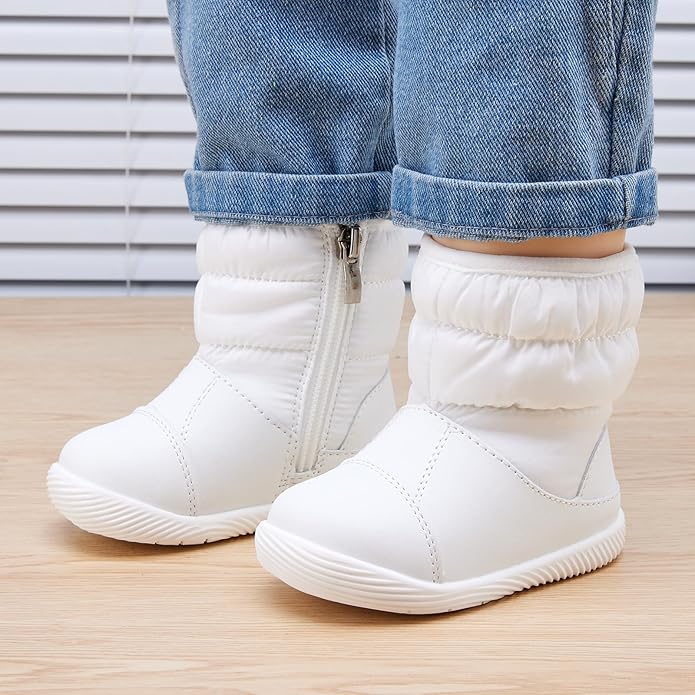 BMCiTYBM Baby Boy Girl Snow Boots Waterproof Winter Warm Booties Nonslip Lightweight Outdoor Shoes for First Walkers 6 9 12 18 24 Months(Infant/Toddler)