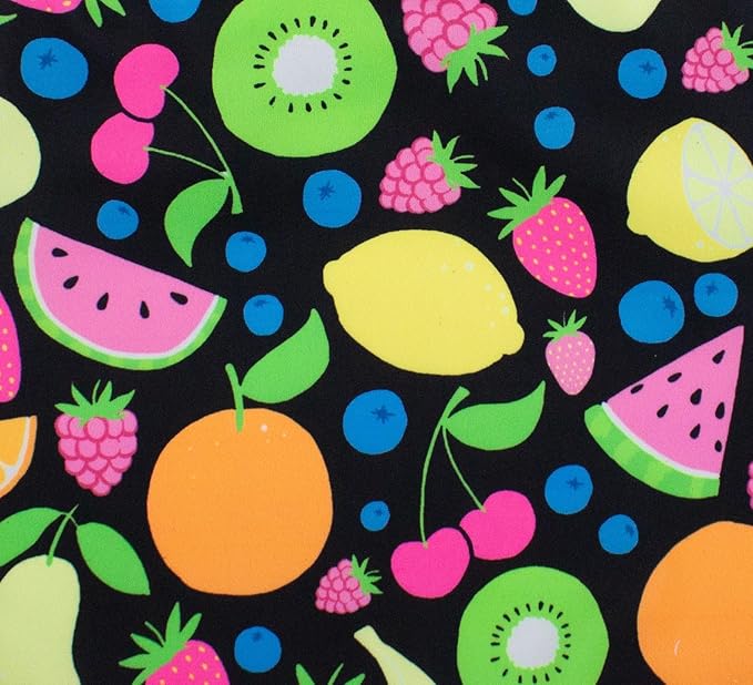 BapronBaby Neon Fruit Monster Bapron - No Neck Tie Safer Bib for Baby & Toddler - Soft Waterproof Stain Resistant - Machine Washable - Sz Baby/Toddler 6m-3T