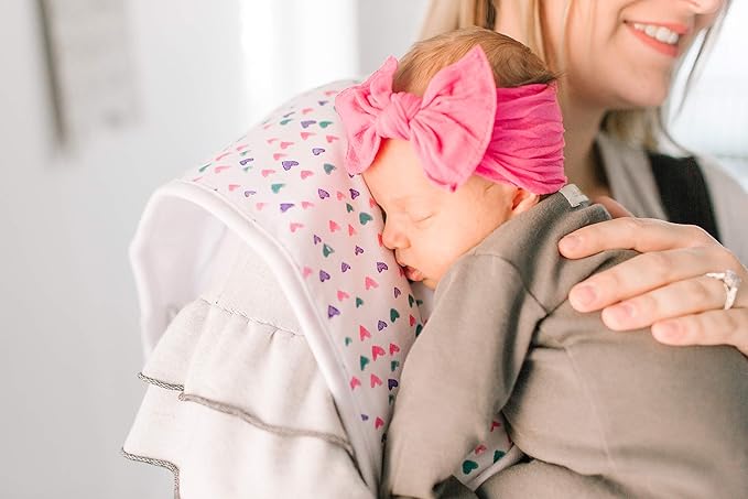 Copper Pearl Baby Burp Cloth Large 21''x10'' Size Premium Absorbent Triple Layer 3 Pack Gift Set Sassy