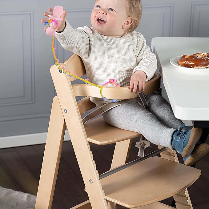 RTMOK Toy Straps for Baby,Silicone Setpacifier Clip,Applies to Car Seat Toy,Teether Toy,High Chair,Stroller Accessories,Baby Toy Clips,Cribs,Rocking Chair﻿