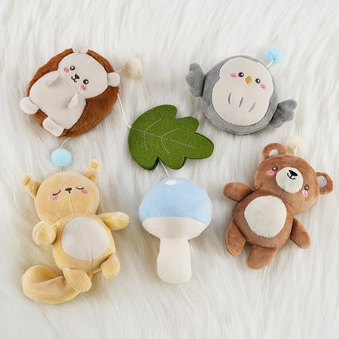 Woodland Crib Mobile – Animals Baby Mobile for Crib with Upgraded 3-Mode Music Box, Blue Nursery Mobiles for Boys & Girls, Fits Standard Cribs, Forest Nursery Decor