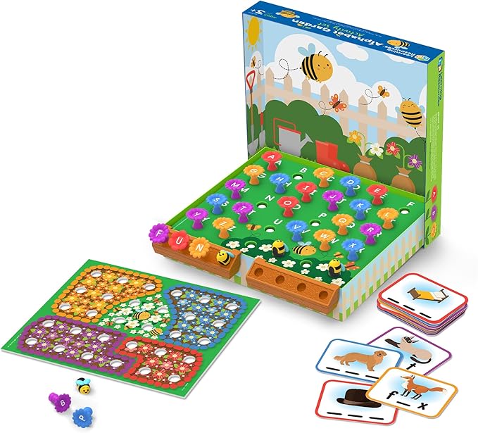 Learning Resources Alphabet Garden Activity Set - 45 Pieces, Age 3+ Educational Indoor Games, Preschool Alphabet, Toddler Brain Toys, Toddler Preschool Learning