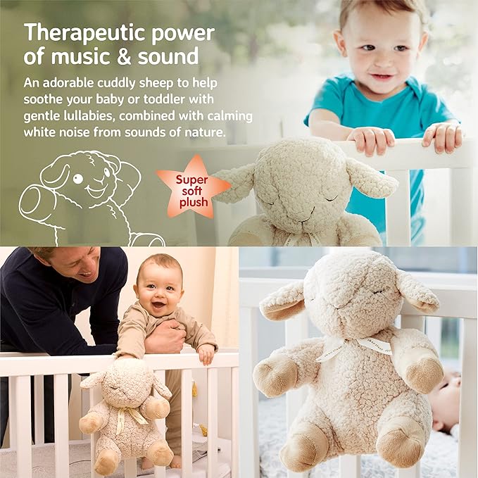 Cloud b Sound Machine with White Noise Soothing Sounds | Cuddly Stuffed Animal | Adjustable Settings and Auto-Shutoff | Sleep Sheep