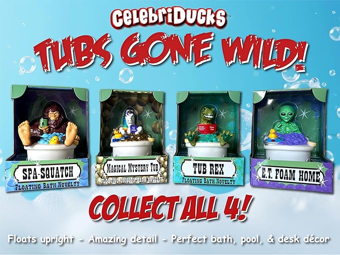 CelebriDucks - Spa-Squatch - Tubs Gone Wild Floating Bath Novelty - Collectible Bath Toy Gift for Kids & Adults of All Ages