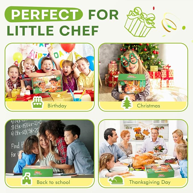 Toddler Cooking Set with Storage Box-Kids Kitchen Set,Safe PP Material Montessori Kitchen Tools for Real Cooking,Dishwasher Safe,Fun Bird-Shaped Organizer Toddler Knife Set