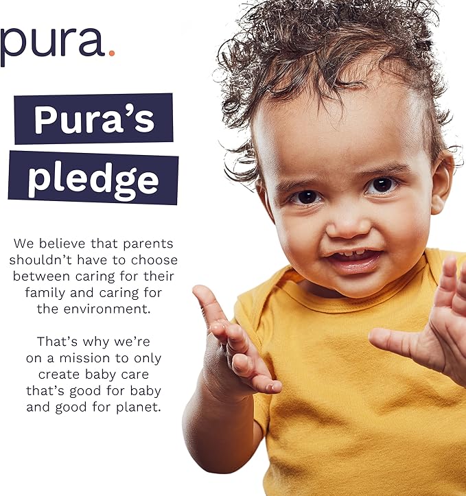 Pura Hypoallergenic Diapers, Size 3 (9-20 lbs) Monthly Pack, Overnight, up to 12 Hours Leak Protection, Suitable for Sensitive Skin, TCF, Super Soft Organic Cotton, 6 Packs of 26 (156 Baby Diapers)