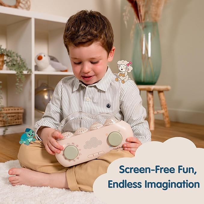 Cloudb Cloudbox Dreambox Storytime Audio Story Books Toy Gift for Toddlers Kids Girls Boys | English/Spanish Voice Record Storyteller | 36 Stories, 8 Melodies, Star Projector Night Light White Noise