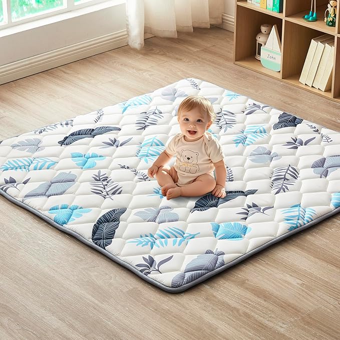 Baby Play Mat, Non-Slip Baby Mat for Floor, Soft Thicker Playpen Mat, Portable Playmat, Crawling Mat for Babies, Toddlers & Infants to Play and Learn（ 71"x59"）