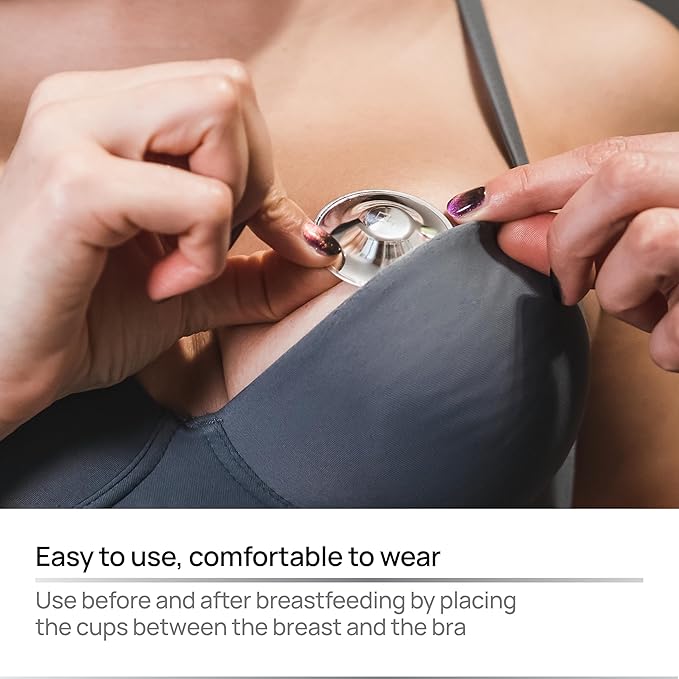 Original Italian Silver Nursing Cups - Nipple Shields for Breastfeeding - Helps Soothe and Protect Sore Nipples - Dermatologically Tested - Medical Device FDA-Registered (Universal Fit)