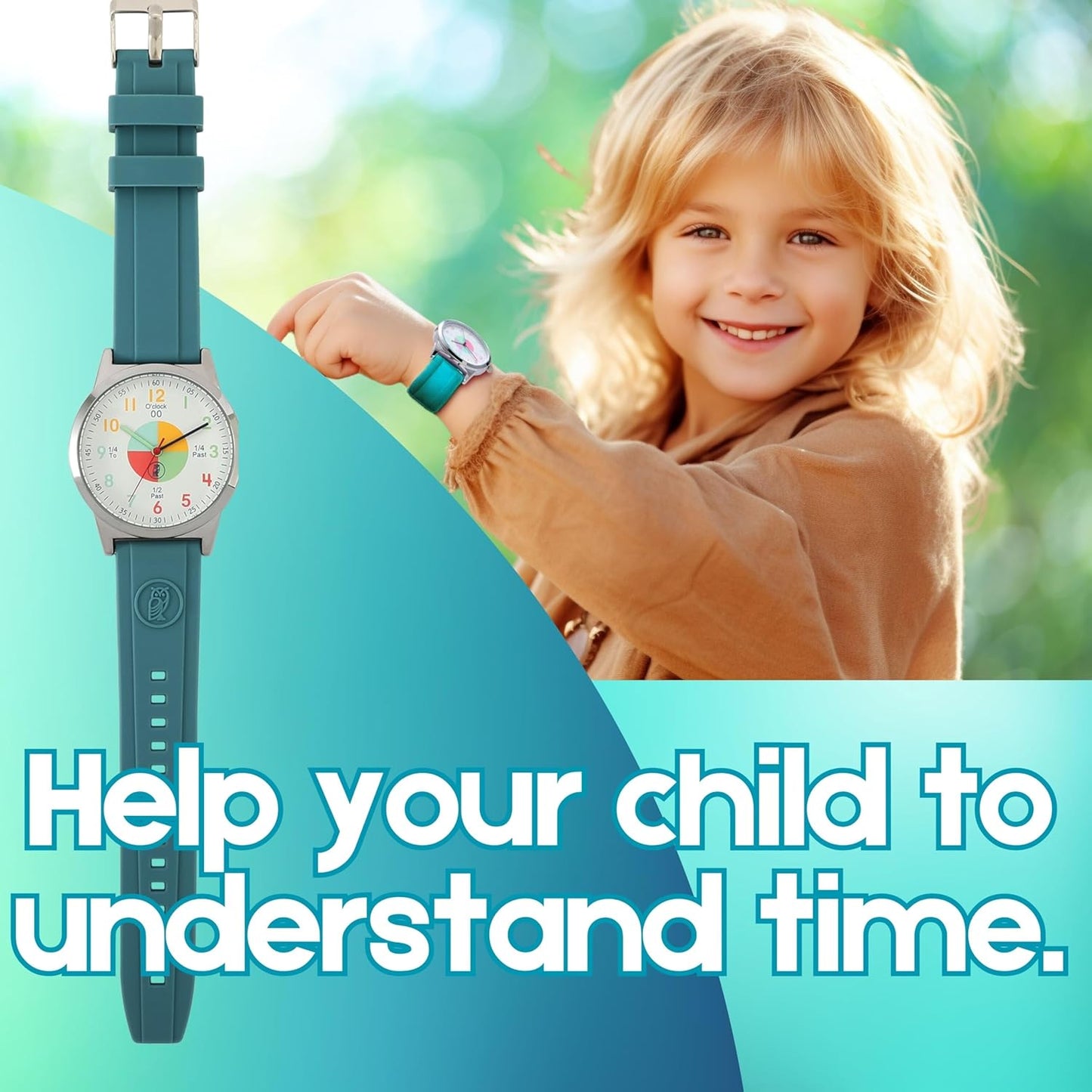 OWLCONIC Analog Kids Watch - Girls & Boys Watches Ages 7-12 - Kids Analog Watch - Telling Time Teaching Tool - Gift Watches for Girls and Boys