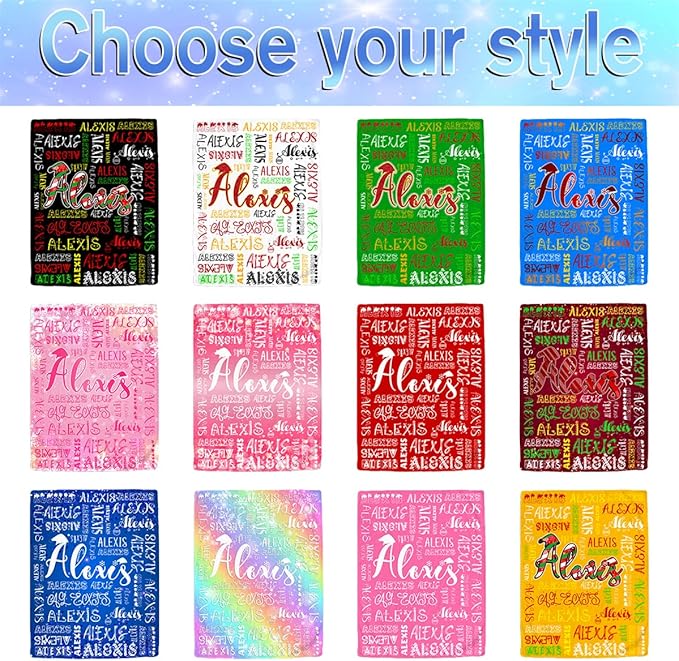 M YESCUSTOM Custom Name Blankets for Boys Girls, Personalized Baby Blankets for Kids Adult Toddler Customized Soft Throw Blanket Birthday Christmas Valentines Day Black Red