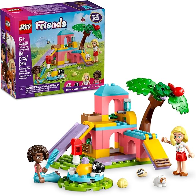LEGO Friends Guinea Pig Playground - Building Toy Pretend Play Set for Kids, Girls and Boys, Ages 5+ - with 2 Minidolls and 2 Animal Toys - Gift Idea for Birthdays - 42640