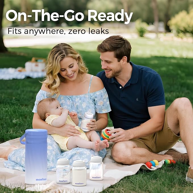 Breastmilk Storage Bottle 4 Pack, 10oz Milk Storage Bottle – Wide-Neck Fit for Most Nipples, Leak-Proof, BPA-Free, for Fridge & Travel