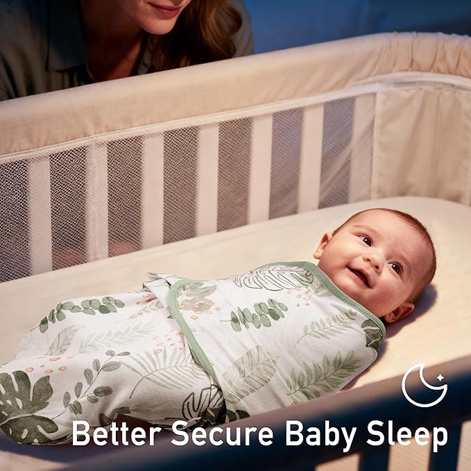 GLLQUEN BABY Girl Swaddles 0-3 Months - 3 Pack Baby Swaddles Sack for Newborn, Infant Sleep Sack, Easy Swaddling Wrap, The Summer of Monstera, Nursery Swaddle Blankets Essentials