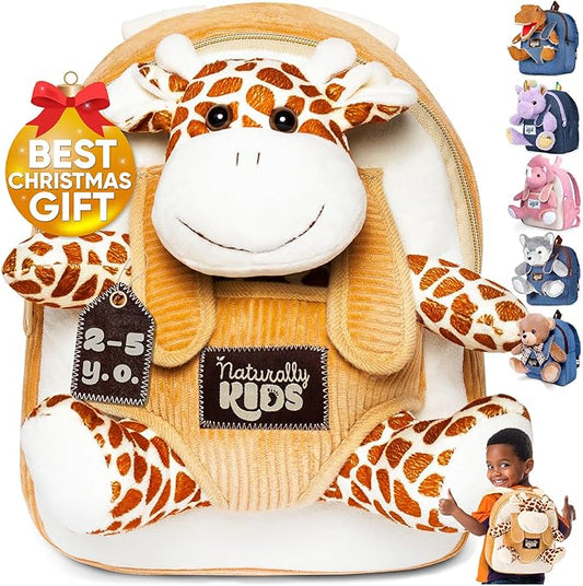 Giraffe Backpack, Giraffe Toys for Kids 3-5, Toddler Stuffed Animal Gifts for 2 3 4 5 Year Old Girl Boy
