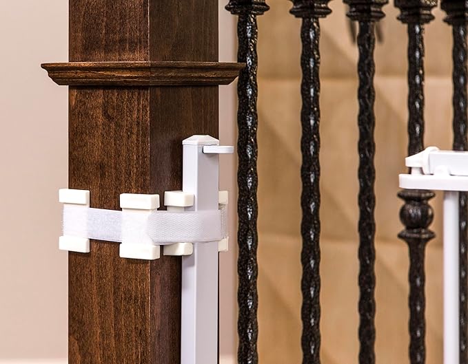 Regalo 2-in-1 Stairway and Hallway Wall Mounted Baby Gate, Bonus Kit, Includes Banister and Wall Mounting Kit