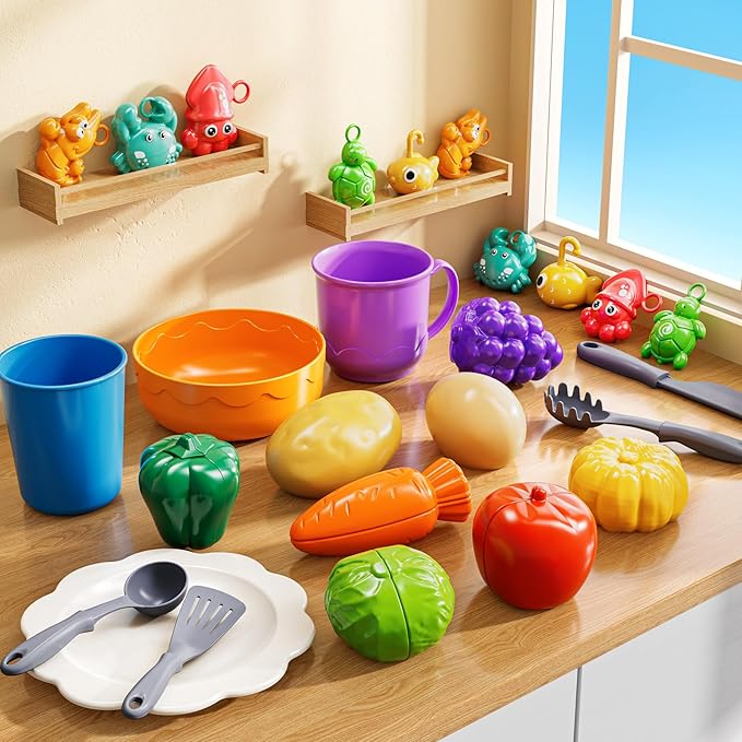 Water Table for Toddlers 1-3- Kids Play Sink with Pump and Running Water, Water Table for Kids Ages 4-8 with Fishing Games, Summer Outside Sensory Gift Toys for Boys and Girls 2 3 4 5 6 7 8