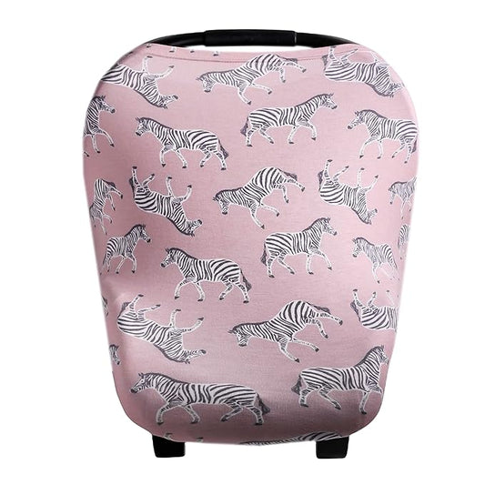 Zella Multi-Use Cover: Car Seat, Nursing, Stroller - Stretchy Fabric, All-Season, Stylish Designs, Easy Access