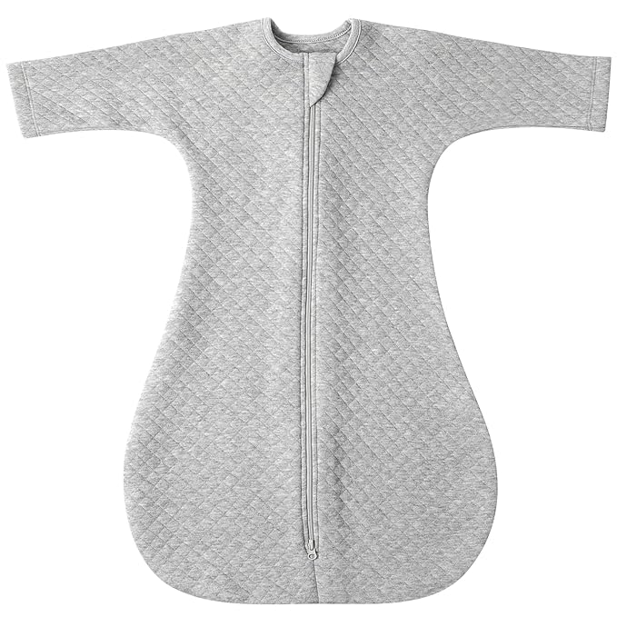 Cozy Baby Sleep Sack with Sleeves for Easy Transitioning Soft Cotton Warm 3-6 Months 1.5 Tog, Soft and Comfortable Wearable Blanket, 2-Way Zipper, Unisex Newborn Babies, Girls and Boys Sleeping Bag