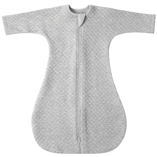 Cozy Baby Sleep Sack with Sleeves for Easy Transitioning Soft Cotton Warm 3-6 Months 1.5 Tog, Soft and Comfortable Wearable Blanket, 2-Way Zipper, Unisex Newborn Babies, Girls and Boys Sleeping Bag