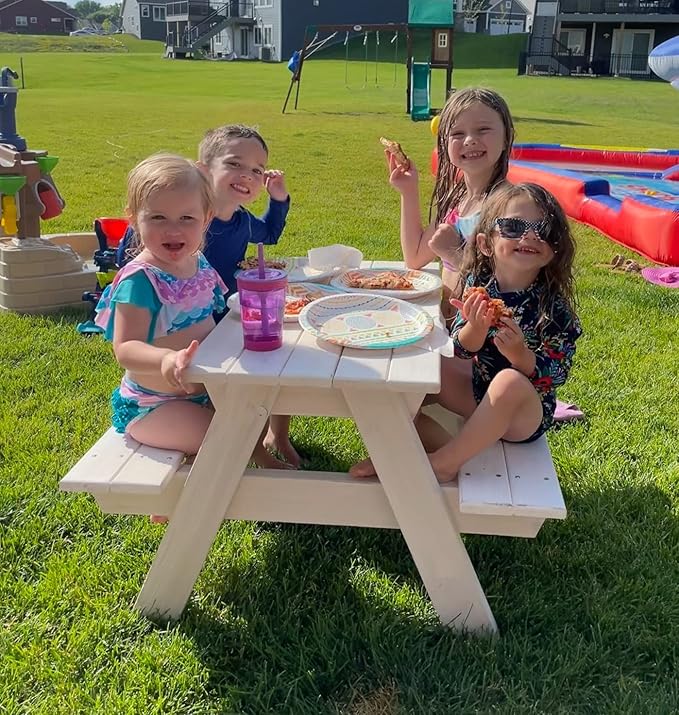 "Generic" Kids Picnic Table Made from Cedar Lumber (Black)