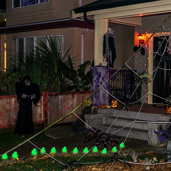 Tradder 50 Pcs 2 Inch Glow in the Dark Rubber Ducks Bulk Summer Rubber Float Ducks Light for Pool Bath Bathtub Baby Shower Autumn Halloween Christmas Party Favors Gift(Green)